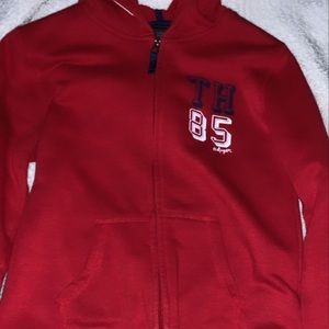 Red Tommy Hilfiger Zip-up